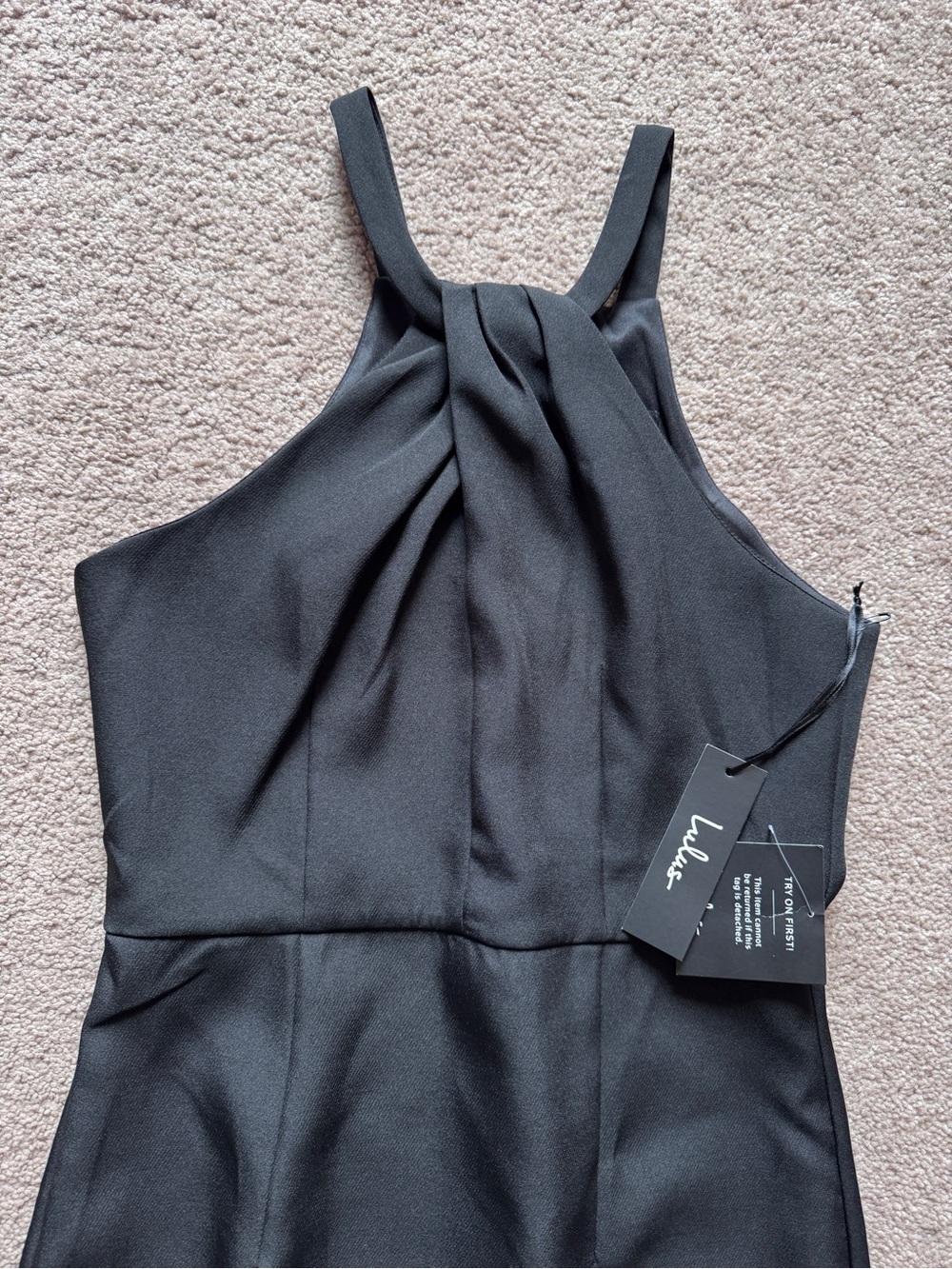 Lulu's Black Dress high neck